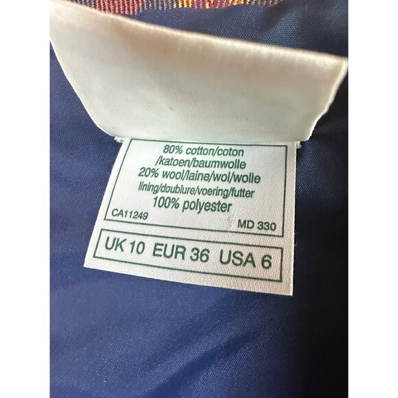 Vintage Laura Ashley Size 6 Plaid Tartan Double-Breasted Drop Waist Riding Dress - Picture 11 of 15